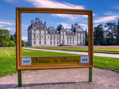 Château de Cheverny avec cadre photo