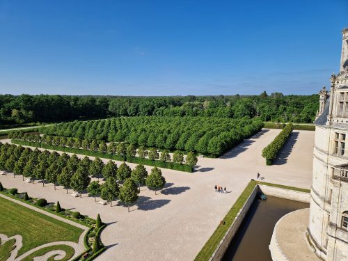 Jardins de Chambord vue du château